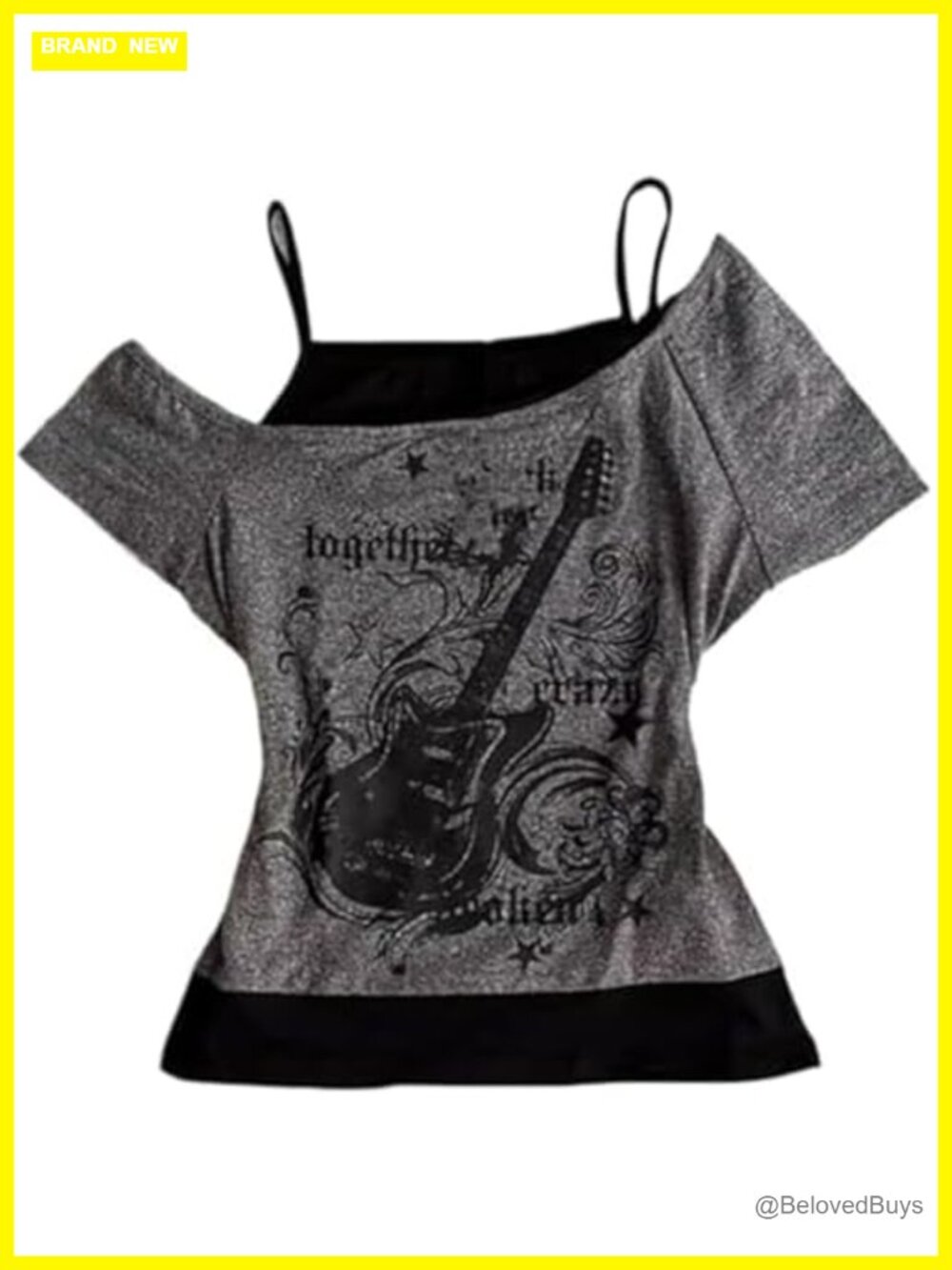 Women's Y2K Emo Grunge Graphic Crop Top Short Sleeve Tee